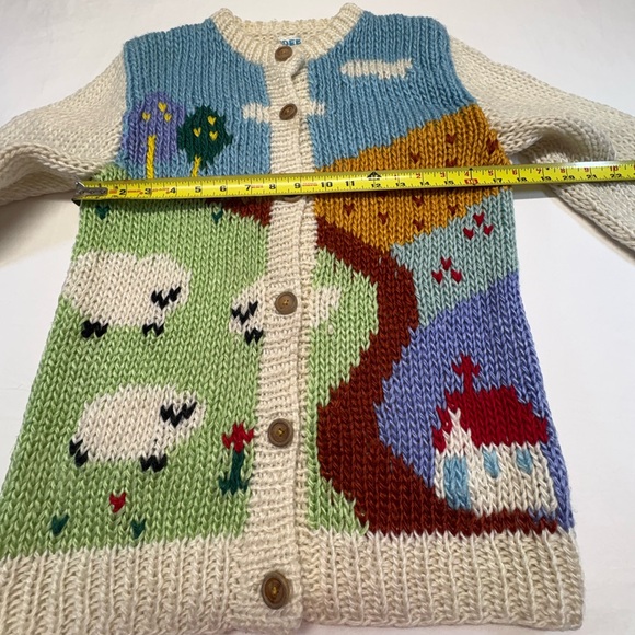 Charming Landscape Knit Cardigan Women’s Size S/M - Picture 5 of 8